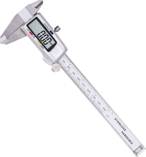 Elektronsko digitalno pomično merilo RENEW FORCE 0–150 mm s ohišjem - 1 kos