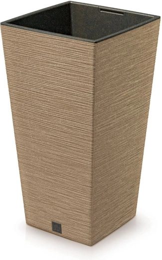 Cvetlični lonec Furu Square Eco Wood z vložkom 30 cm – naturo eco