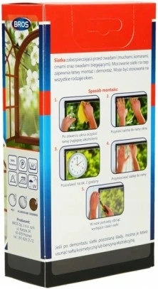 Mreža proti žuželkam BROS za okna 150 × 180 cm – črna