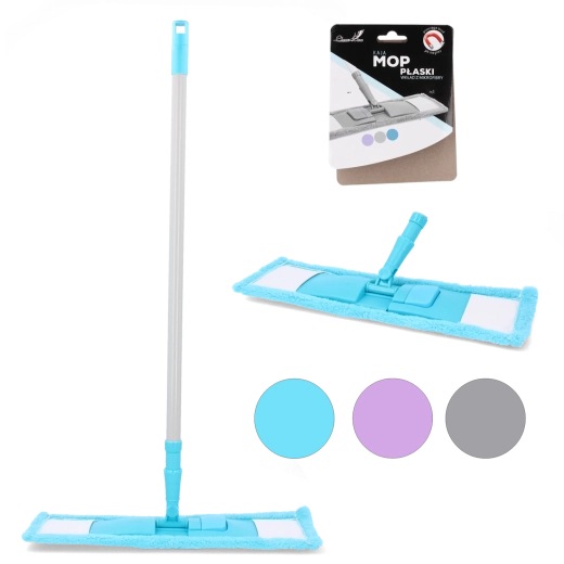 Ploski mikrovlakneni mop KAJA s teleskopsko palico