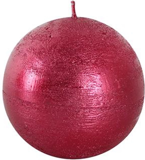 Rustikalna okrogla sveča 8 cm PROVENCE rdeča