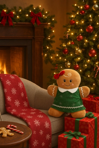 Božična medenjakova dekoracija fant/dekle 49 cm