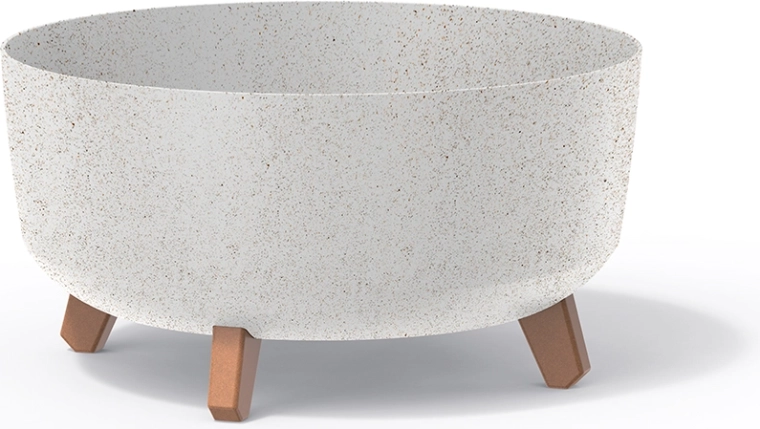 Cvetličnik Gracia Low Eco Wood 38 cm – bel