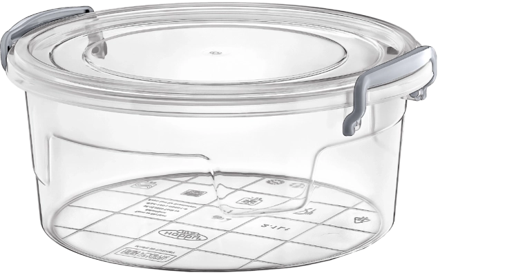 Okrogel plastičen zabojnik Multi Box 2,1 l