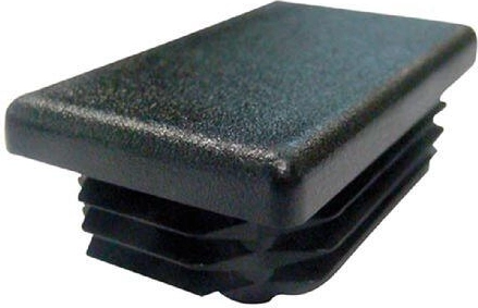 Pravokotna zaponka 60 × 40 mm iz LDPE, črna (10 kos)