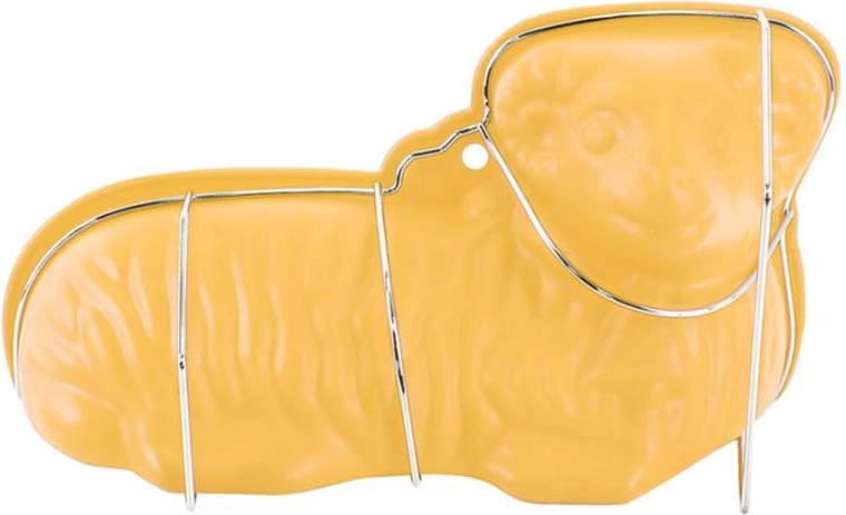 Silikonski model za velikonočnega jagnječka s kovinskim stojalom 32 × 16 × 9 cm