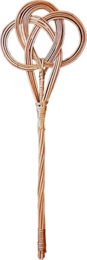 Pleteno ratanovo stepalo za preproge 77 cm, lakirano