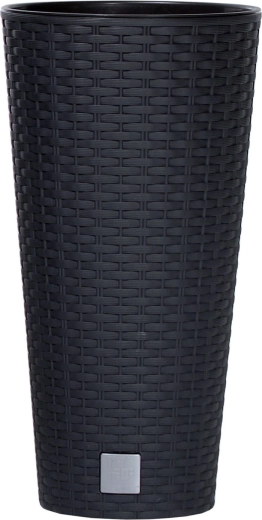 Cvetlični lonec Prosperplast Rato Tubus, antracit, 25 × 47,6 cm, z vložkom