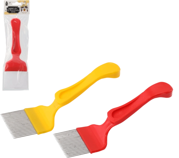 Vilica za odkrivanje medu iz nerjavnega jekla 20,4 × 7 cm s plastičnim ročajem