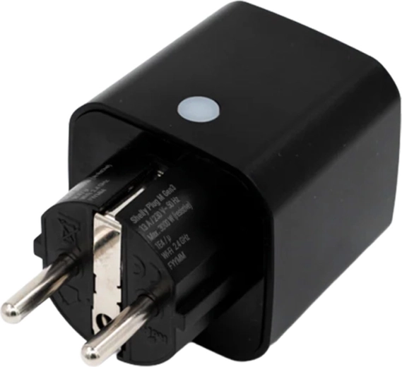 pametna vtičnica shelly plug m gen3 matter 13a, črna