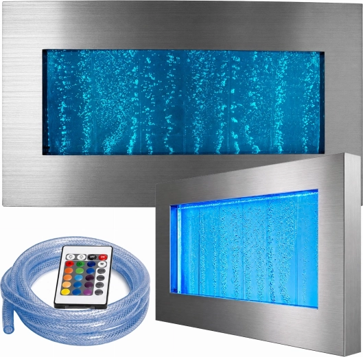 Wall-mounted bubble water wall with RGB LED lighting 95 × 55 × 11.5 cm