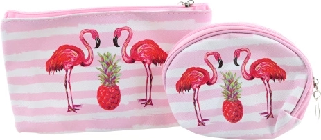 Kozmetična torbica flamingo – komplet 2 kos