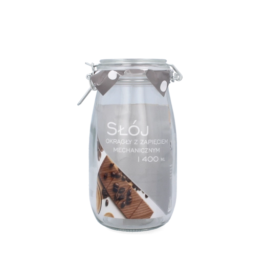 Okrogel kozarec 1,4 l z mehanskim zapiranjem