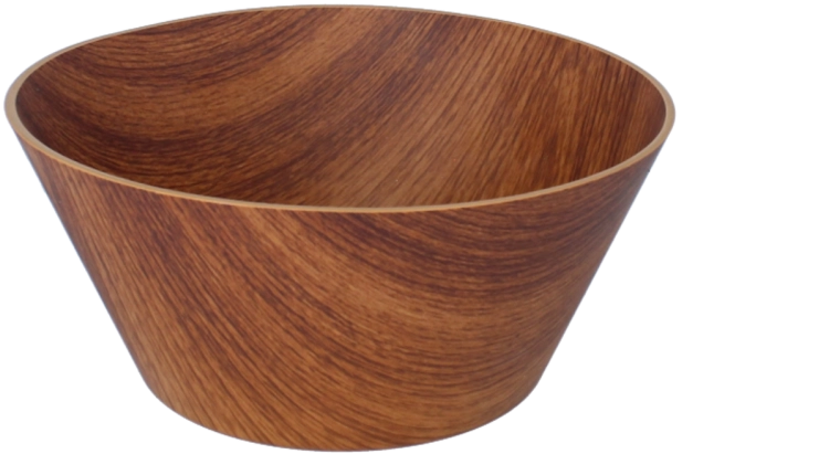 Plastična skleda za solato 24 cm, rjava (oreh)