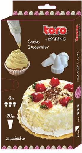 Dresirna vrečka s kompletom nastavkov 32 × 17,5 cm, 20 kosov