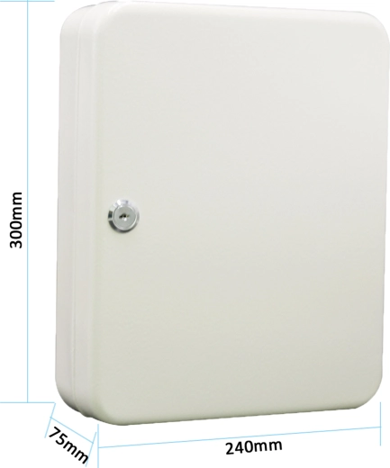 Omarica za ključe za 93 ključev, siva, 300 × 240 × 75 mm