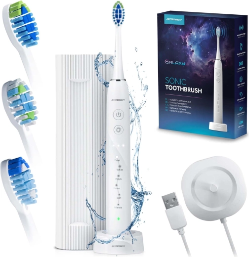 Sonična električna zobna ščetka Berdsen Galaxy bela