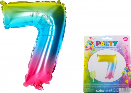 Napihljiv balon številka 7 mavrični