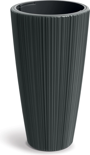 Cvetlični lonec Oro 39 cm temno siv z odstranljivo vložko