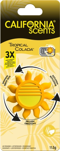 Osvežilec za avto z vonjem Tropical Colada CALIFORNIA SCENTS Sun Spinner