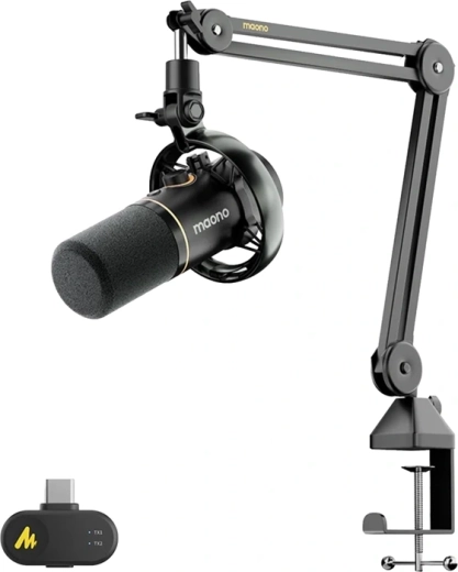 Maono PD200WS dinamični mikrofon USB/XLR/2,4 GHz (črn)