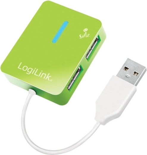 USB hub 2.0 4‑portni Smile – zelen