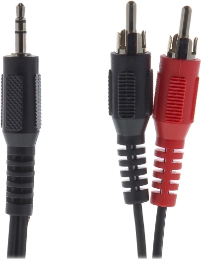 Sencor stereo avdio kabel 3,5 mm jack na 2× RCA, 5 m
