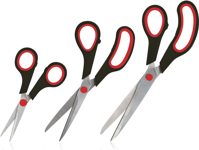 Komplet škarij 3 kosi – 14, 21 in 24 cm, mešanica barv