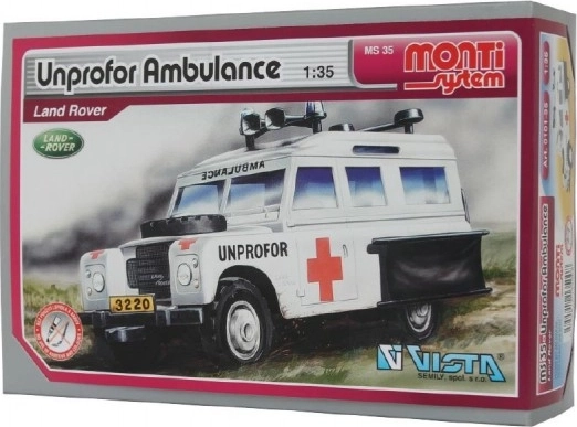 Stavebnica Monti System UNPROFOR Ambulance Land Rover 1:35