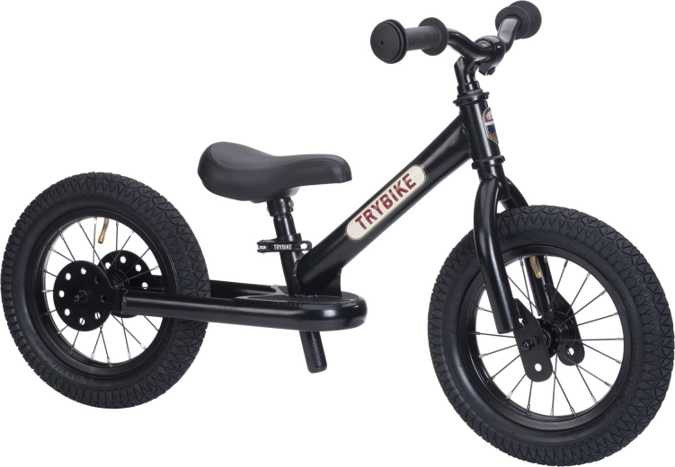 Trybike otroški poganjalec za učenje ravnotežja, črn