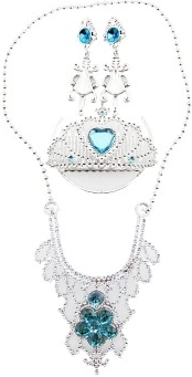 Otroški lepotni set s krono, ogrlico in uhančki