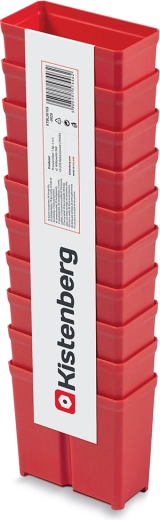 Komplet plastičnih škatel za orodje, 10 kosov, rdeče, zložljive