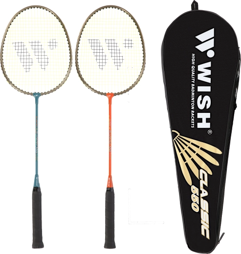 Badmintonski komplet loparjev Wish Alumtec 550K z etuijem