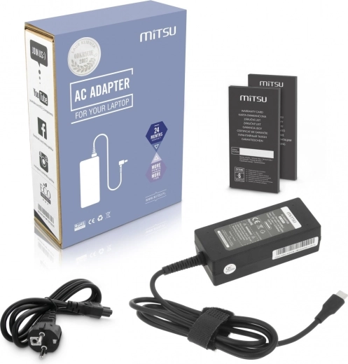Mitsu USB‑C napajalni adapter za prenosnik 45 W (Power Delivery)