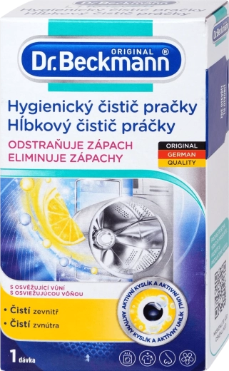Higienski čistilec pralnega stroja z aktivnim ogljem 250 g DR. BECKMANN
