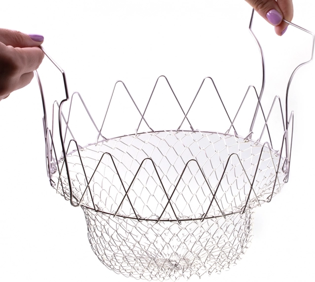 Zložljiva košara, cedilo za cvrtje ali kuhanje