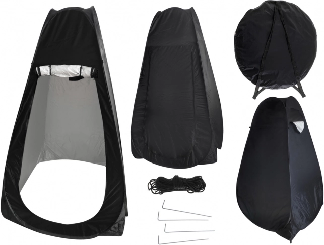 Prenosni šotor za prhanje / preoblačenje - črna