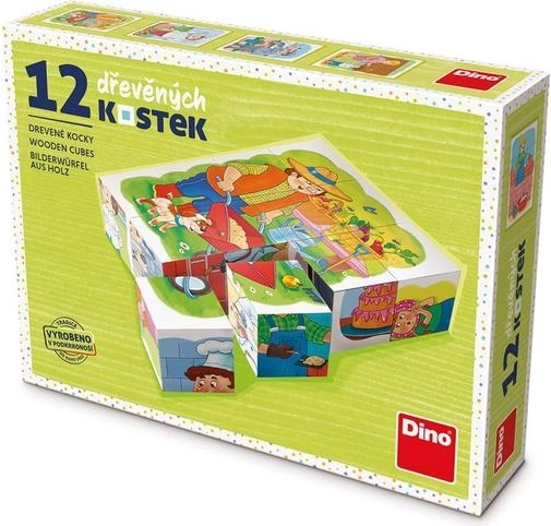 Dino izobraževalne kocke Poklici - set 12 kock