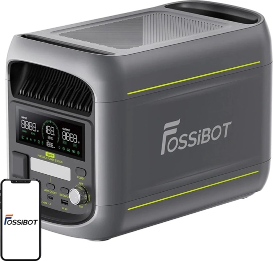 Prenosna polnilna postaja FossiBOT F1800 1800 W siva