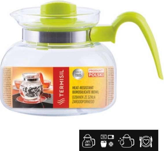 Ognjevzdržni stekleni vrč 1 l TERMISIL Maja