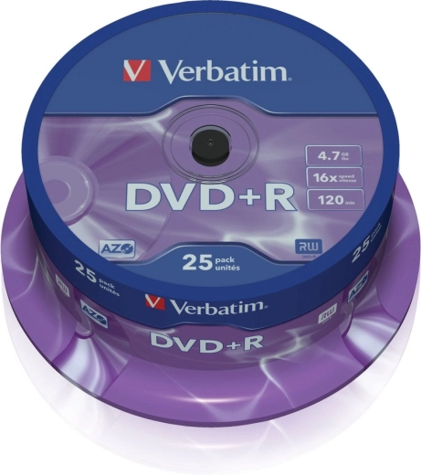 Verbatim DVD+R Matt Silver 4,7 GB 16×, 25 kosov