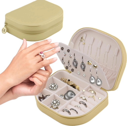 Potovalna škatlica za nakit Massido MS-707 – zlata