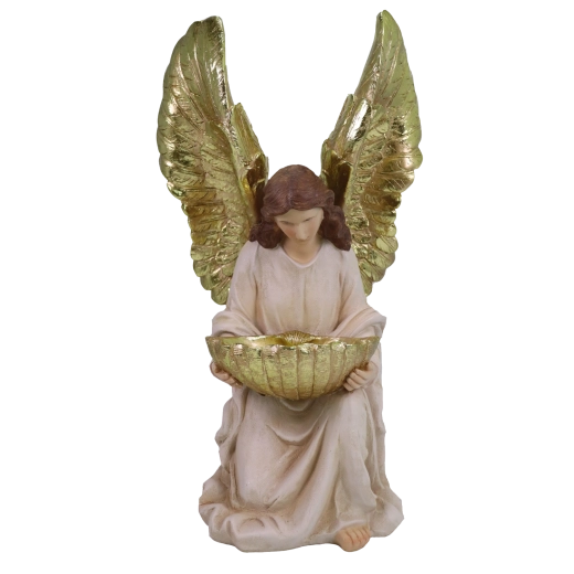 Božična dekorativna figurica angela iz smole 50 cm - 1 kos