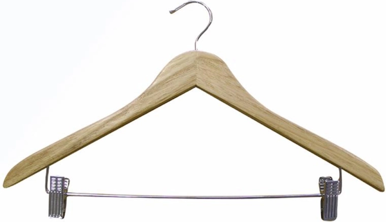 Lesena obešalnica za oblačila in hlače TORO