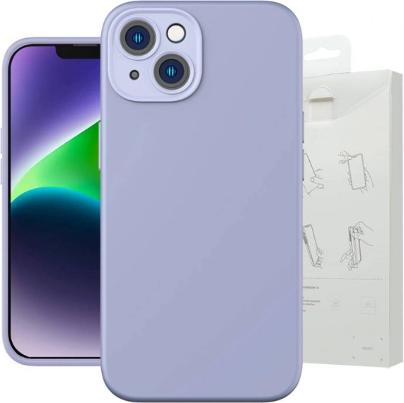 Etui Baseus Liquid Silica Gel za iPhone 14 Plus sivka