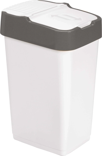 Plastični koš za odpadke HEIDRUN 35 l s preklopnim pokrovom