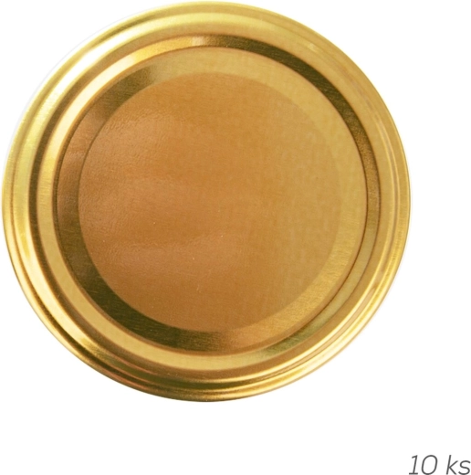 Kovinski pokrov za vlaganje Twist-Off Gold 82 mm, 10 kosov