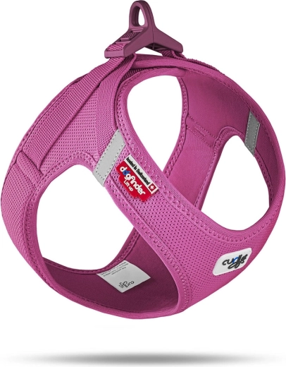 Curli oprsnica za pse Air-Mesh Fuchsia S (4–7 kg) s sponko