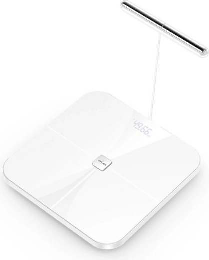 AWEI SS1 pametna osebna tehtnica z Bluetooth 5.0 in analizo telesa, bela