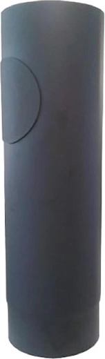 Dimna cev z odprtino 130 mm, dolžina 500 mm, debelina 1,5 mm, črna